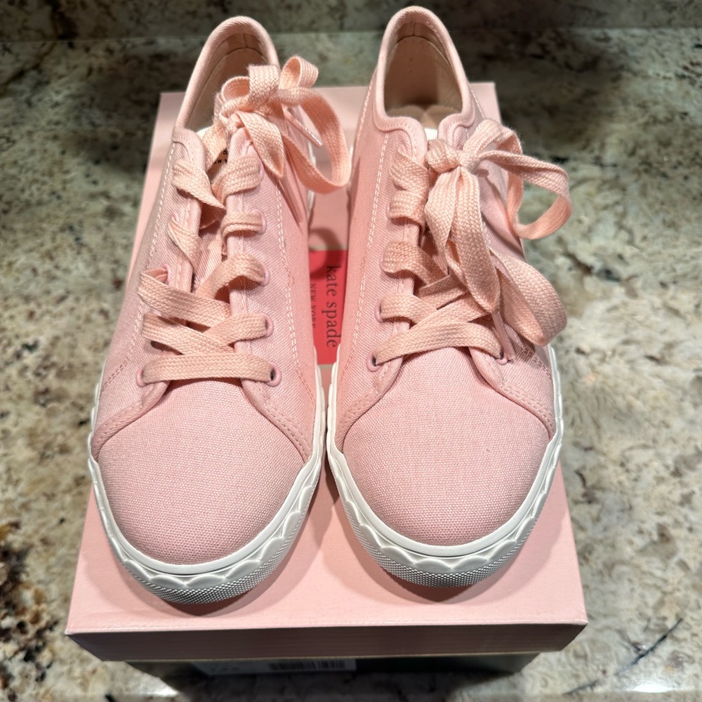 Kate Spade Vale Pink Canvas Sneakers size 7.5